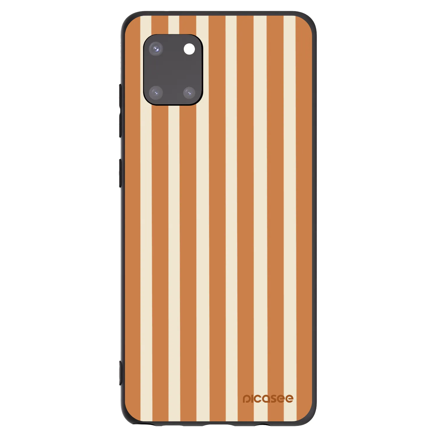 Picasee Μαύρη θήκη σιλικόνης για Samsung Galaxy Note 10 Lite N770F - Orange lines