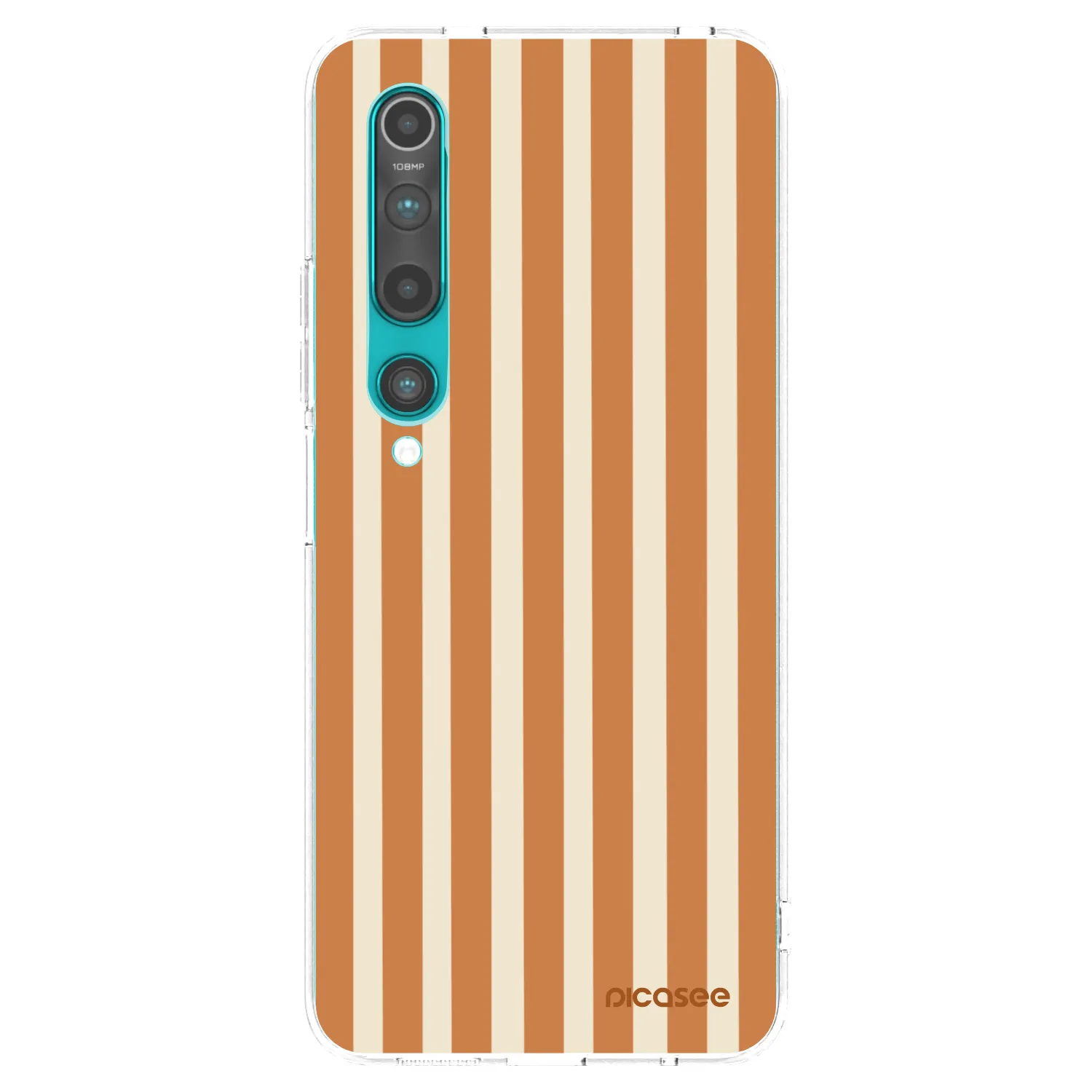 Picasee διαφανής θήκη σιλικόνης Xiaomi Mi 10 - Orange lines
