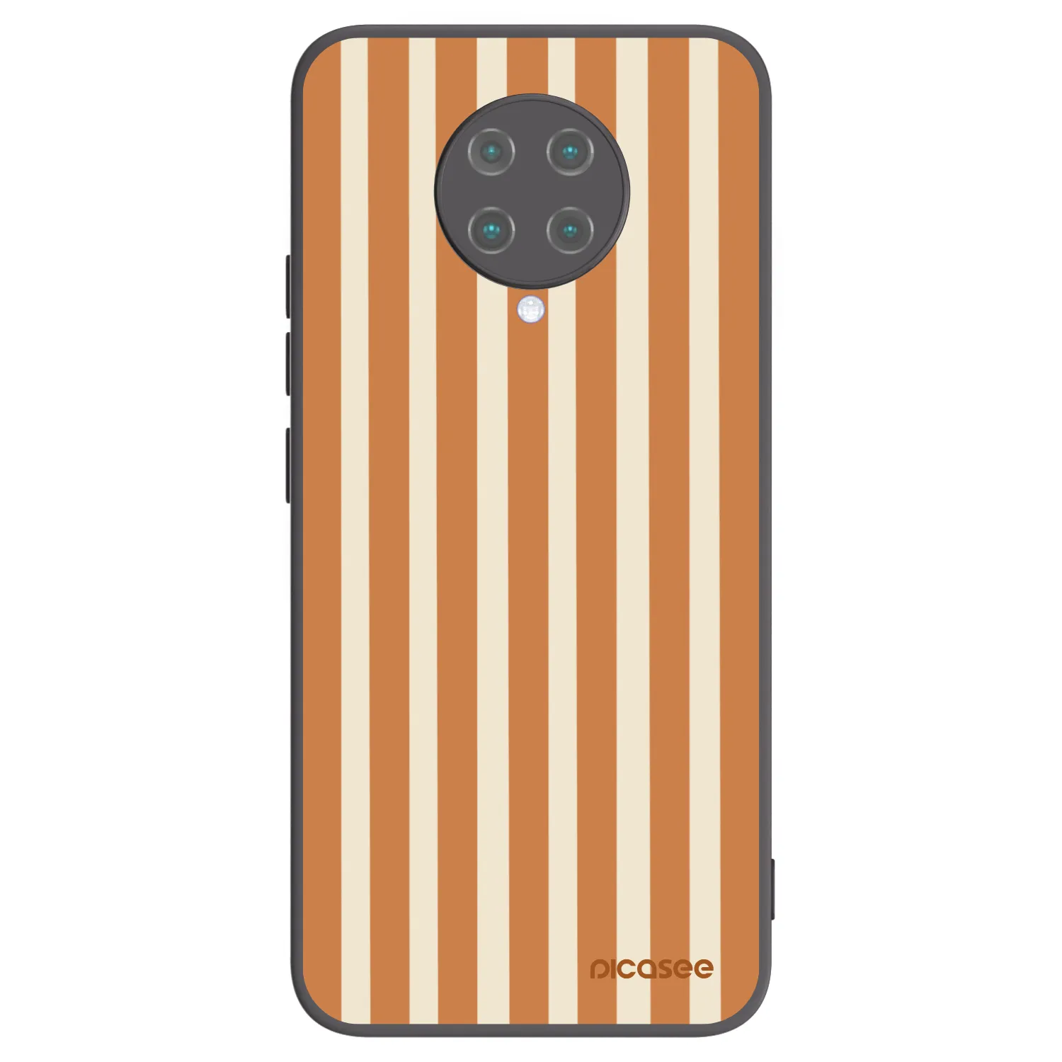 Picasee Μαύρη θήκη σιλικόνης για Xiaomi Poco F2 Pro - Orange lines