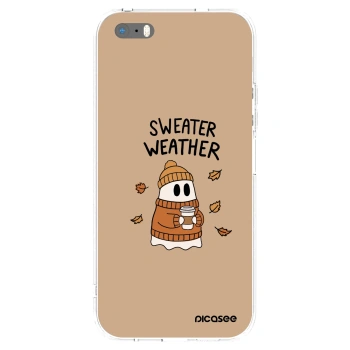 Picasee διαφανής θήκη σιλικόνης Apple iPhone 5/5S/SE - Sweater ghost