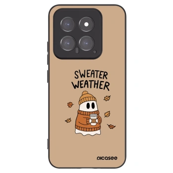 Picasee Μαύρη θήκη σιλικόνης για Xiaomi 14 - Sweater ghost