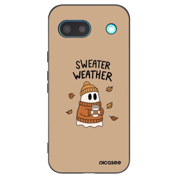 Picasee Μαύρη θήκη σιλικόνης για Google Pixel 8a - Sweater ghost
