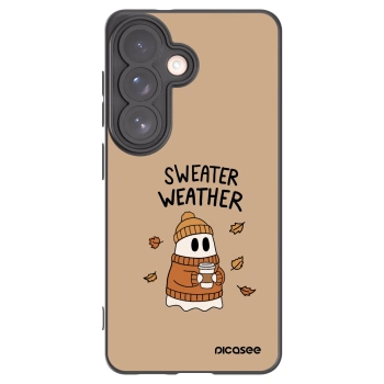 Picasee Μαύρη θήκη σιλικόνης για Samsung Galaxy S26 - Sweater ghost