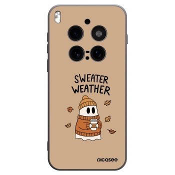 Picasee Μαύρη θήκη σιλικόνης για Vivo X300 Pro - Sweater ghost