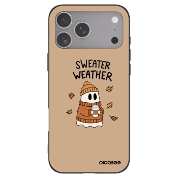 Picasee Μαύρη θήκη σιλικόνης για Apple iPhone 18 Pro Max - Sweater ghost