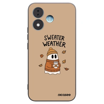 Picasee Μαύρη θήκη σιλικόνης για Xiaomi Redmi Note 17 5G - Sweater ghost