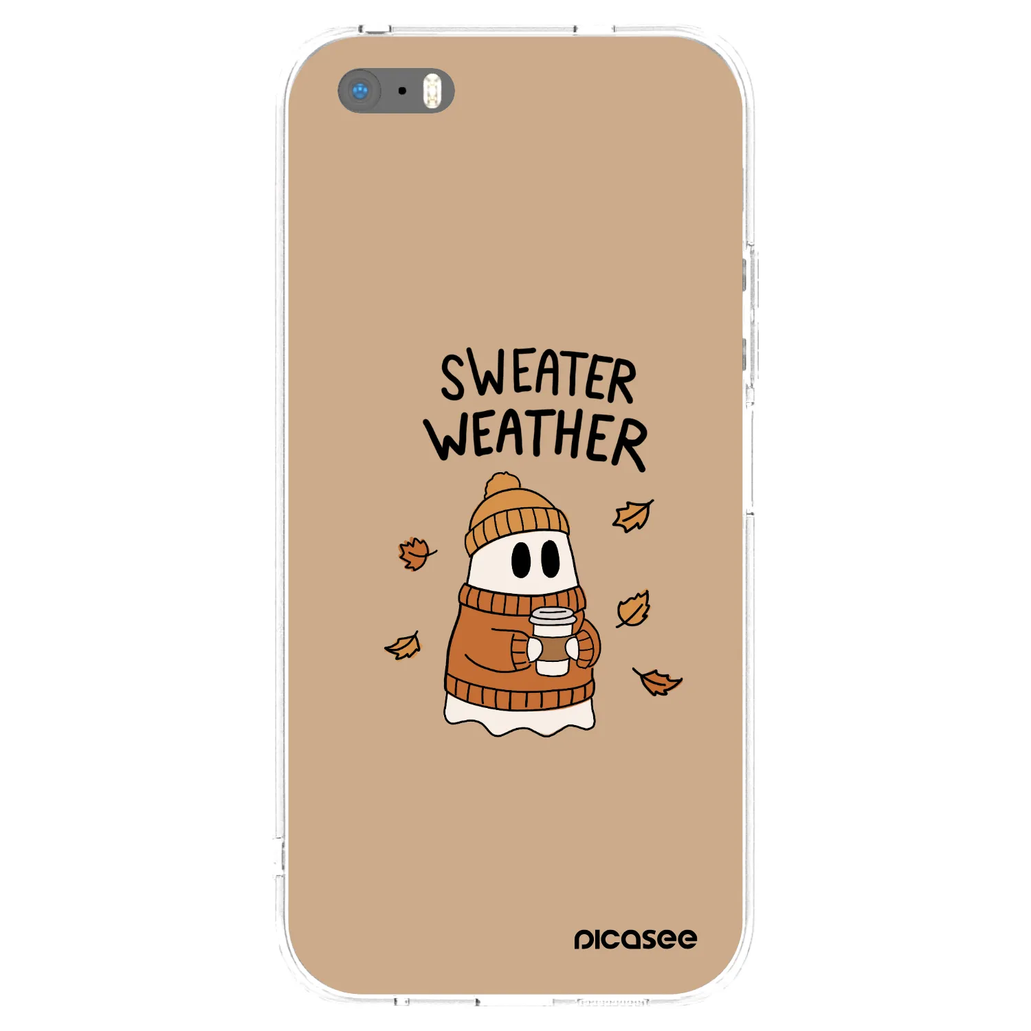 Picasee διαφανής θήκη σιλικόνης Apple iPhone 5/5S/SE - Sweater ghost