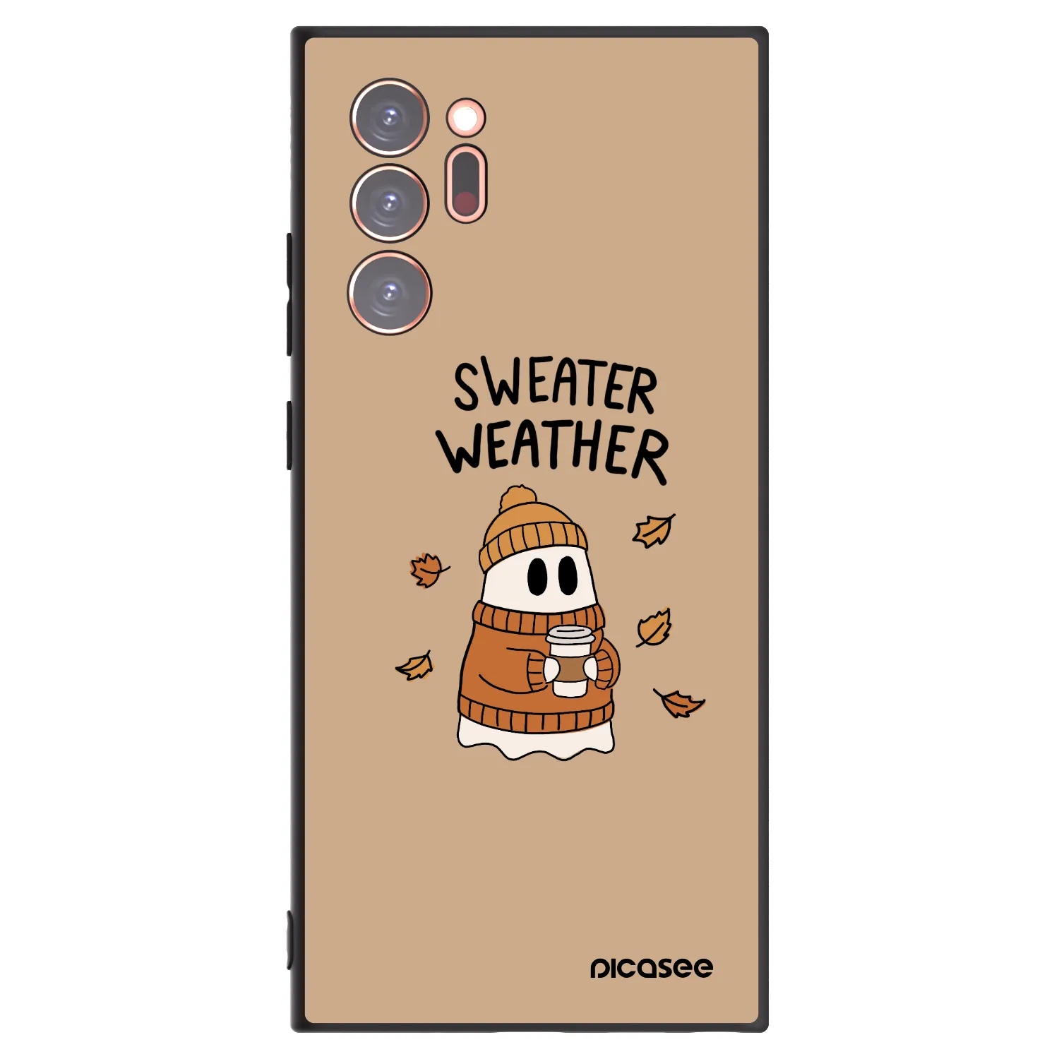 Picasee Μαύρη θήκη σιλικόνης για Samsung Galaxy Note 20 Ultra - Sweater ghost