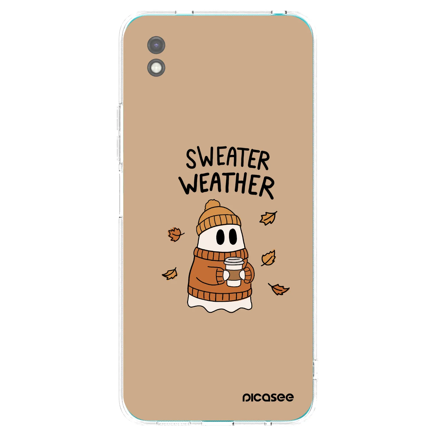 Picasee Μαύρη θήκη σιλικόνης για Xiaomi Redmi 9A - Sweater ghost
