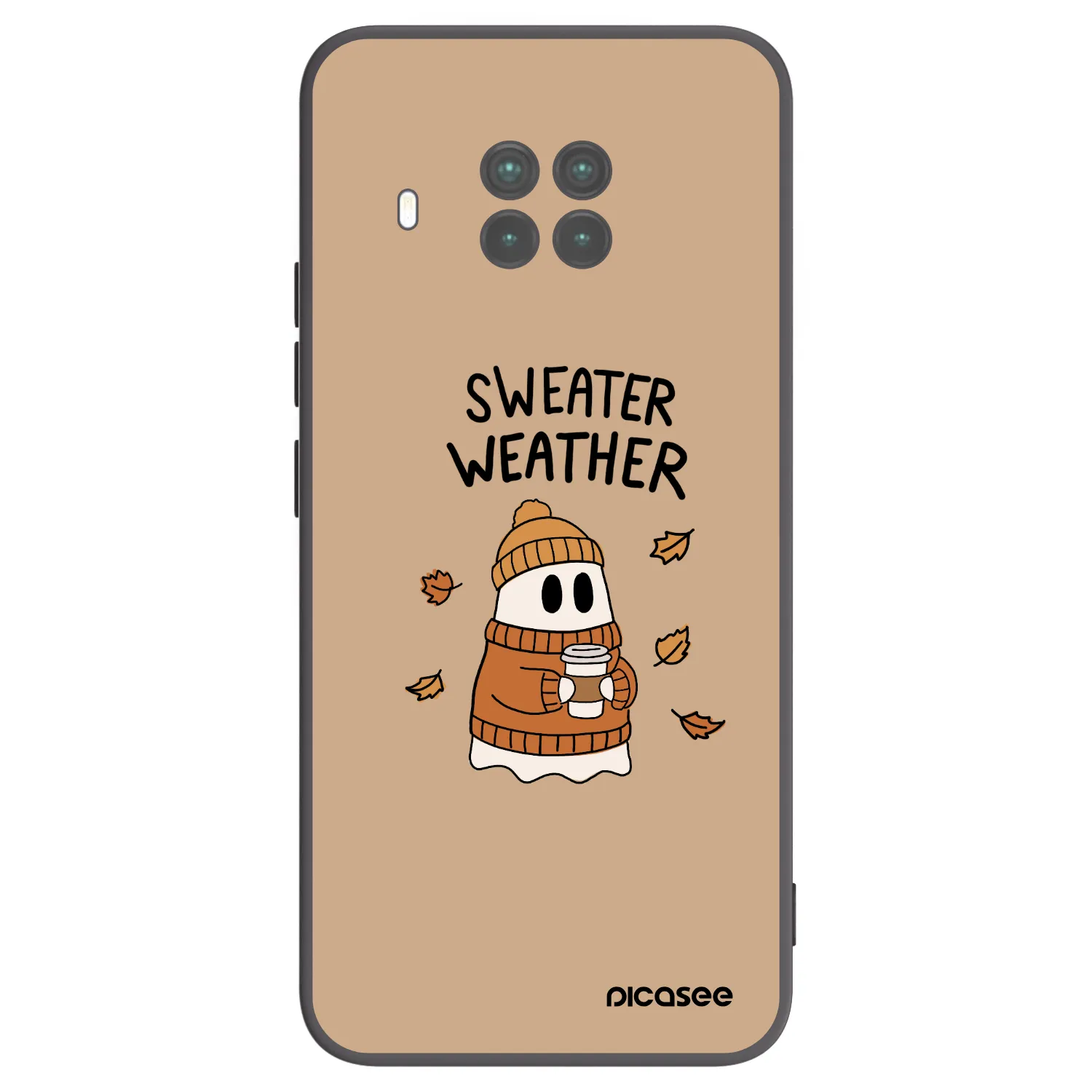 Picasee Μαύρη θήκη σιλικόνης για Xiaomi Mi 10T Lite - Sweater ghost