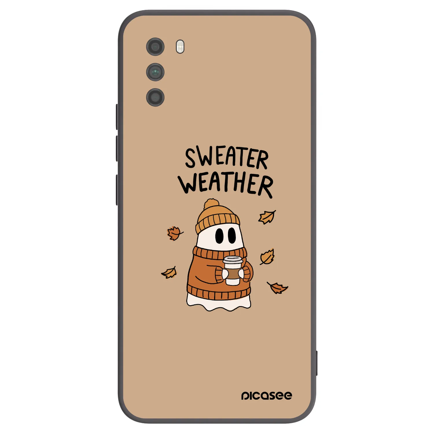 Picasee Μαύρη θήκη σιλικόνης για Xiaomi Poco M3 - Sweater ghost
