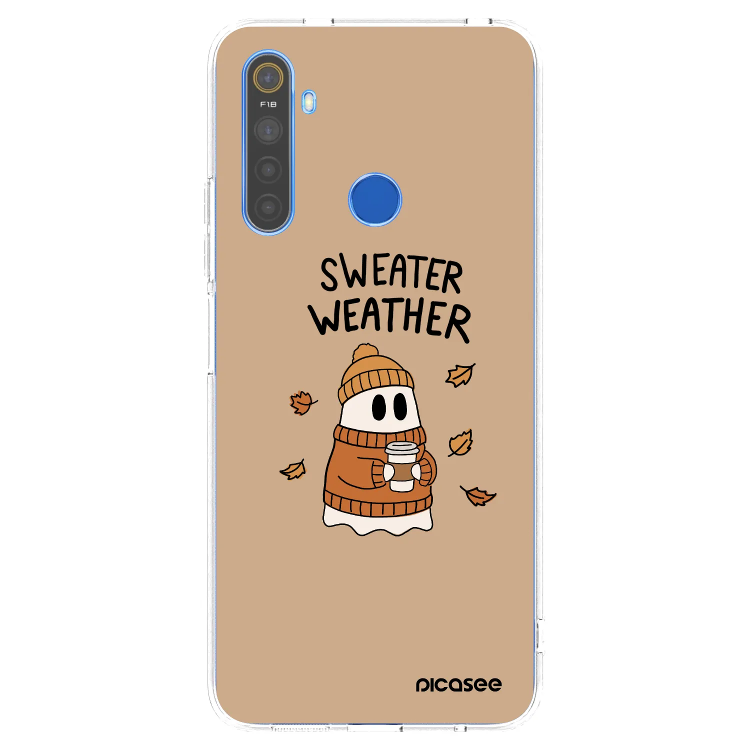 Picasee διαφανής θήκη σιλικόνης Realme 5 - Sweater ghost