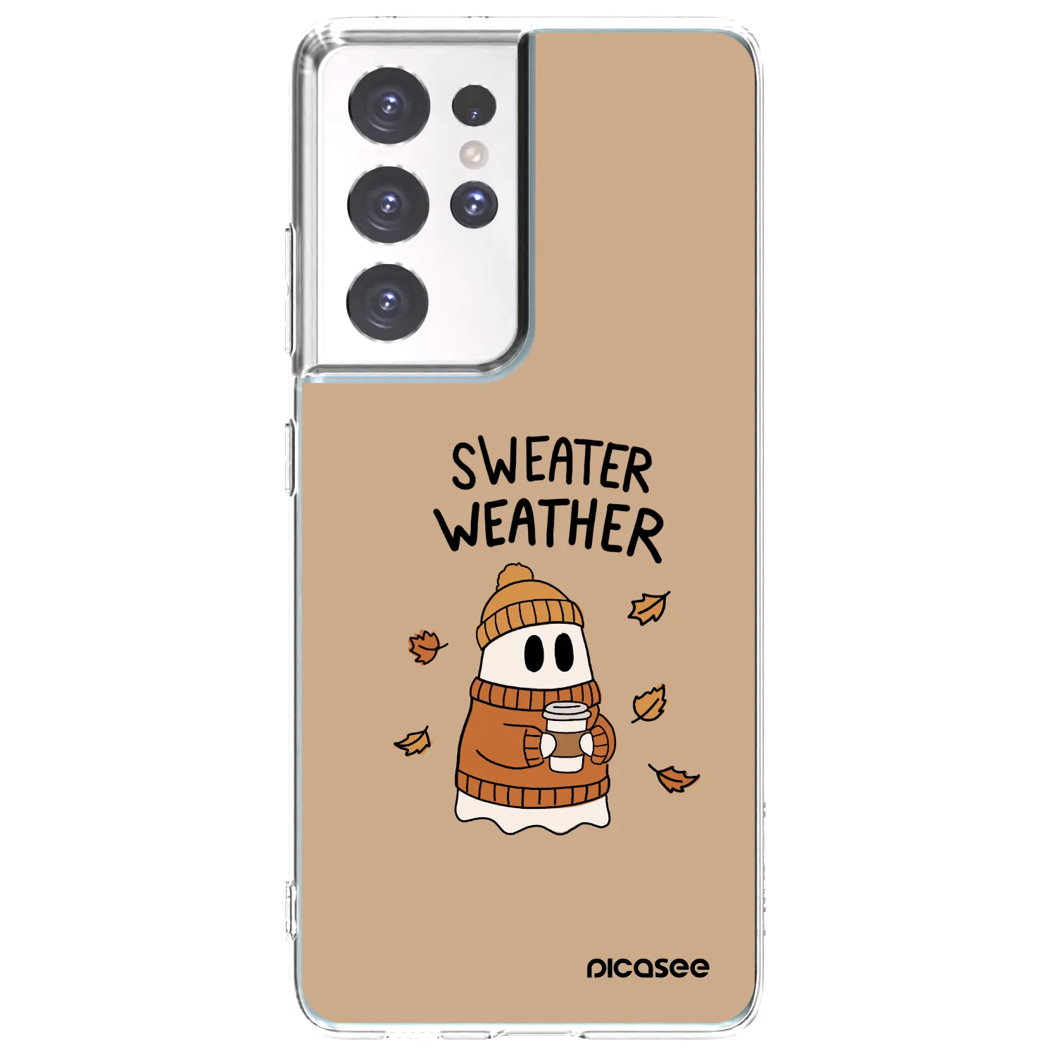 Picasee διαφανής θήκη σιλικόνης Samsung Galaxy S21 Ultra 5G G998B - Sweater ghost