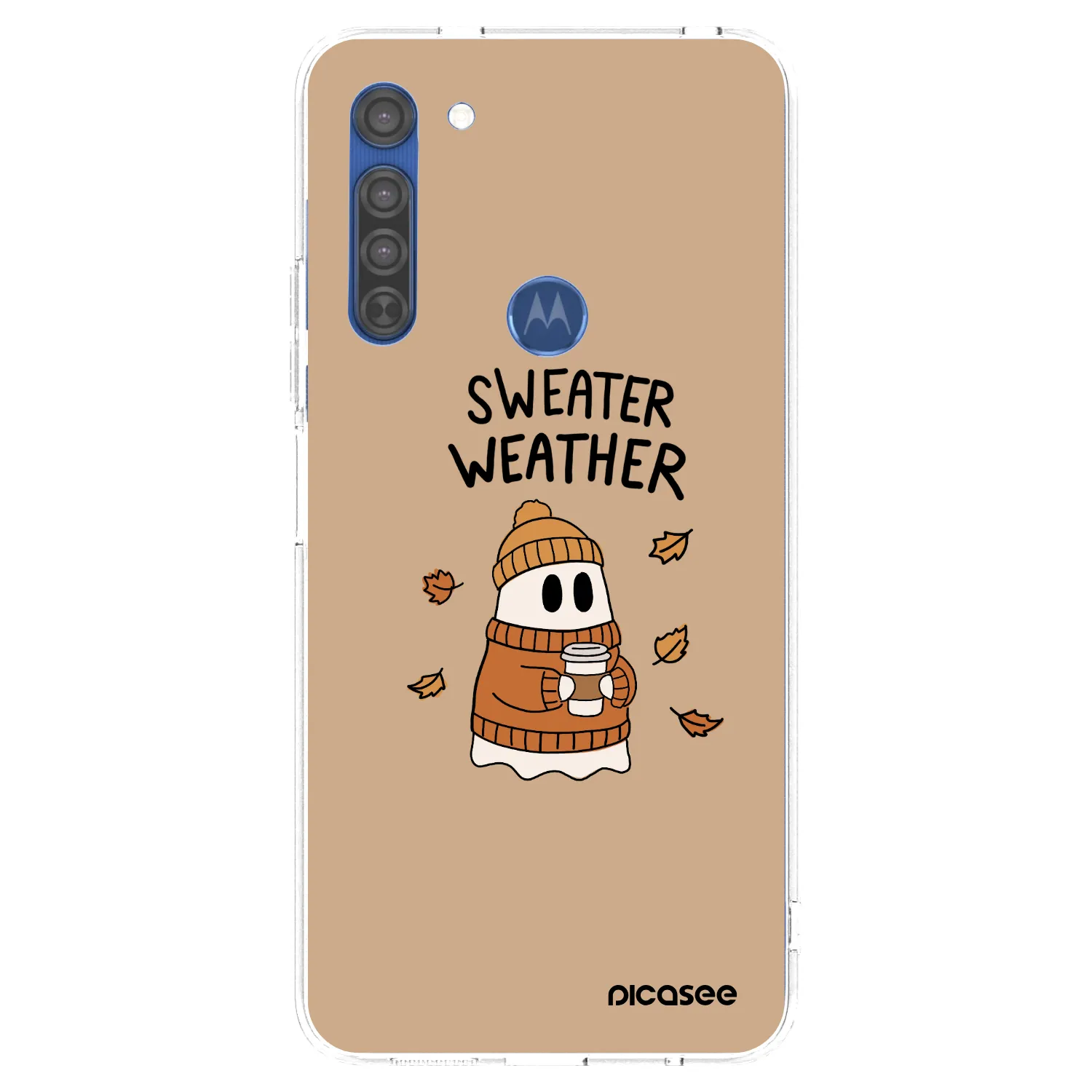 Picasee διαφανής θήκη σιλικόνης Motorola Moto G8 - Sweater ghost
