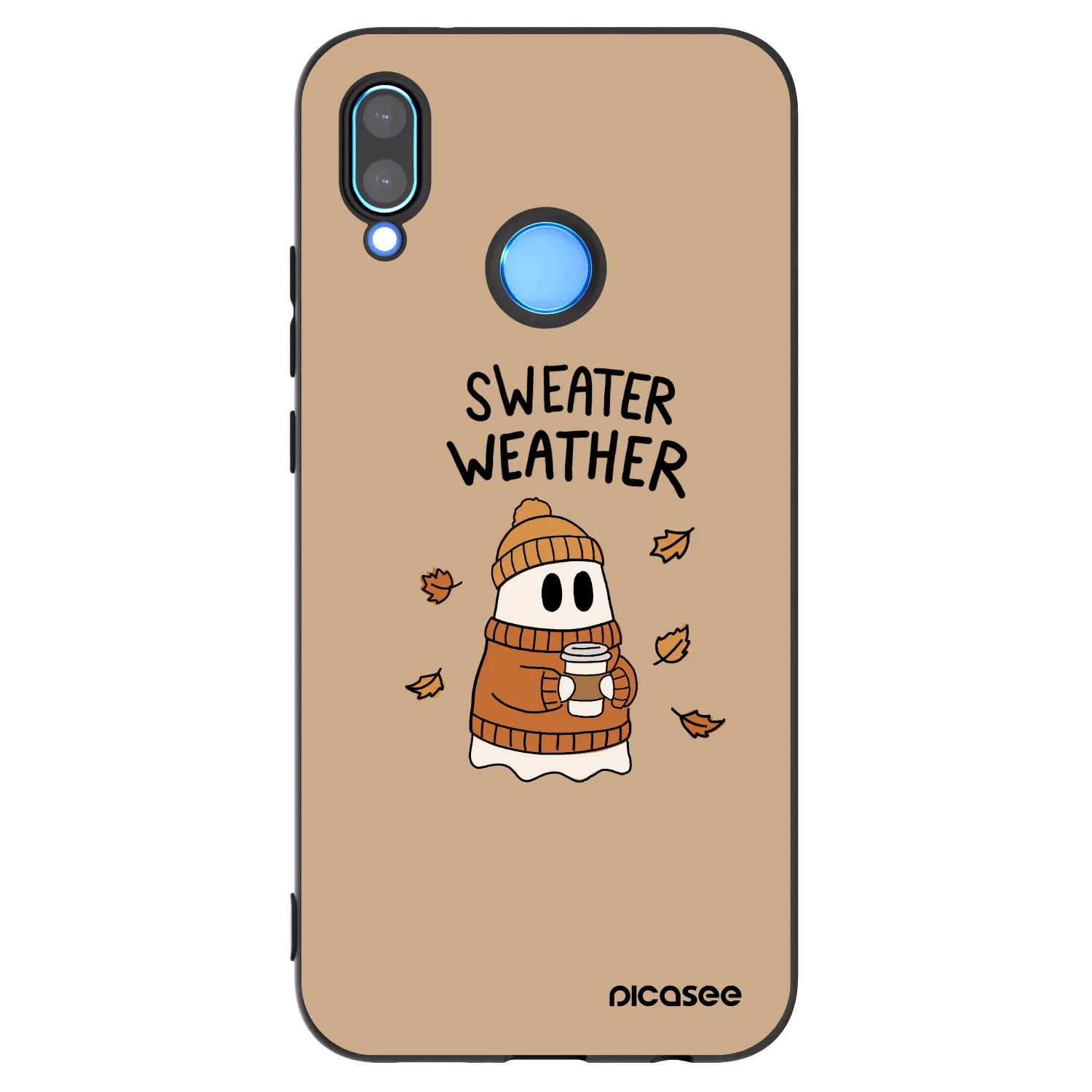 Picasee Μαύρη θήκη σιλικόνης για Huawei P20 Lite - Sweater ghost