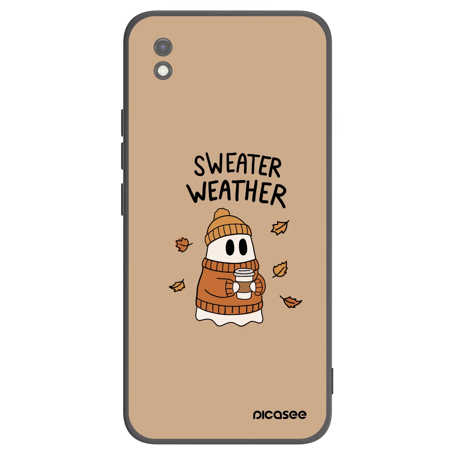 Picasee Μαύρη θήκη σιλικόνης για Xiaomi Redmi 9AT - Sweater ghost