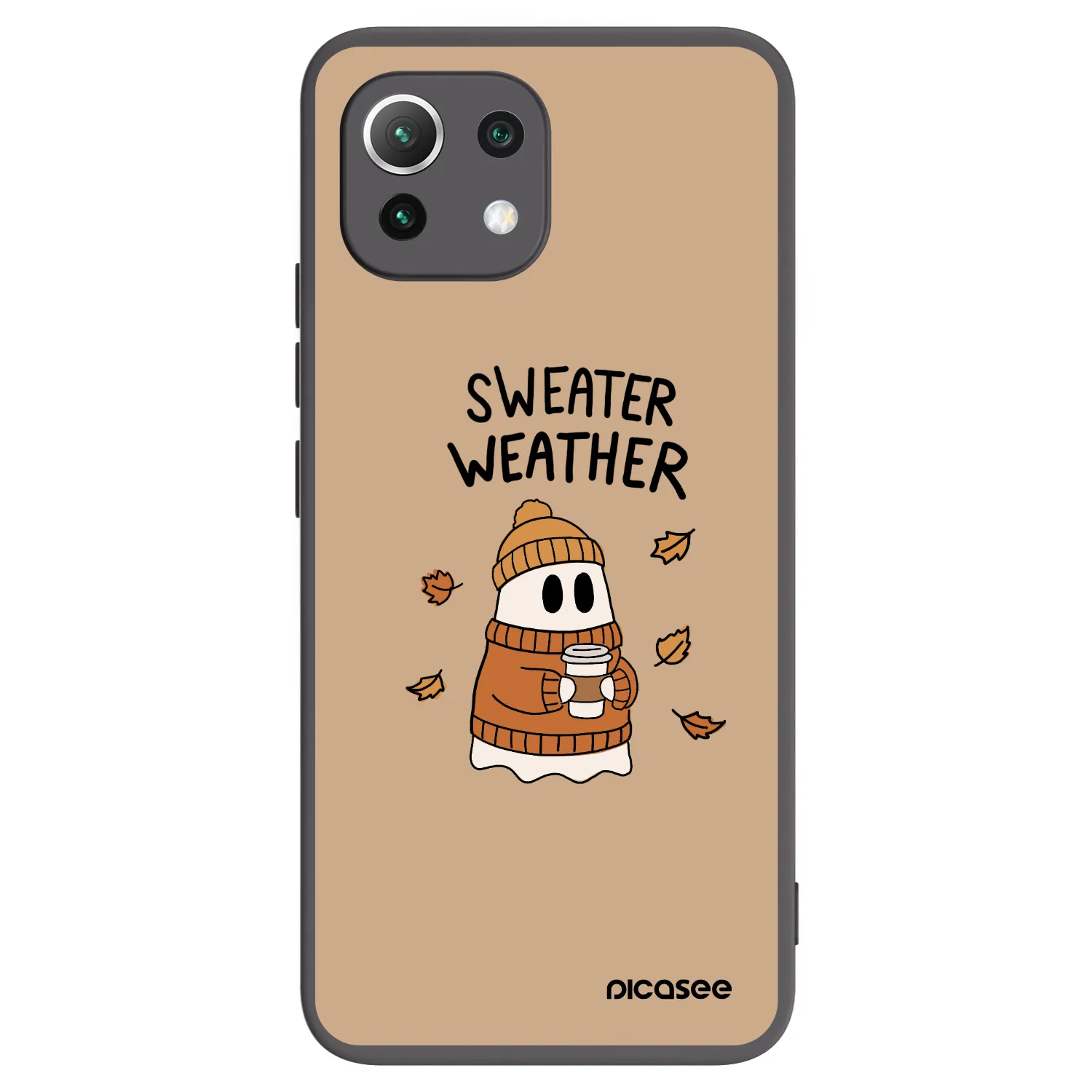 Picasee Μαύρη θήκη σιλικόνης για Xiaomi Mi 11 Lite - Sweater ghost