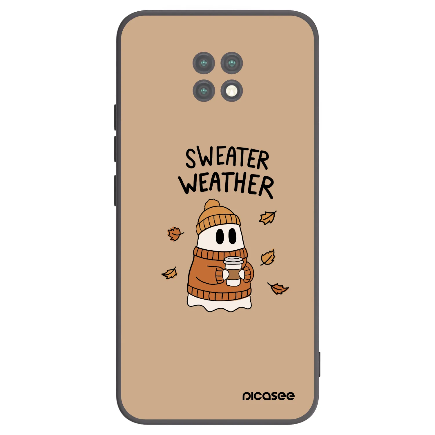 Picasee Μαύρη θήκη σιλικόνης για Xiaomi Redmi Note 9T - Sweater ghost