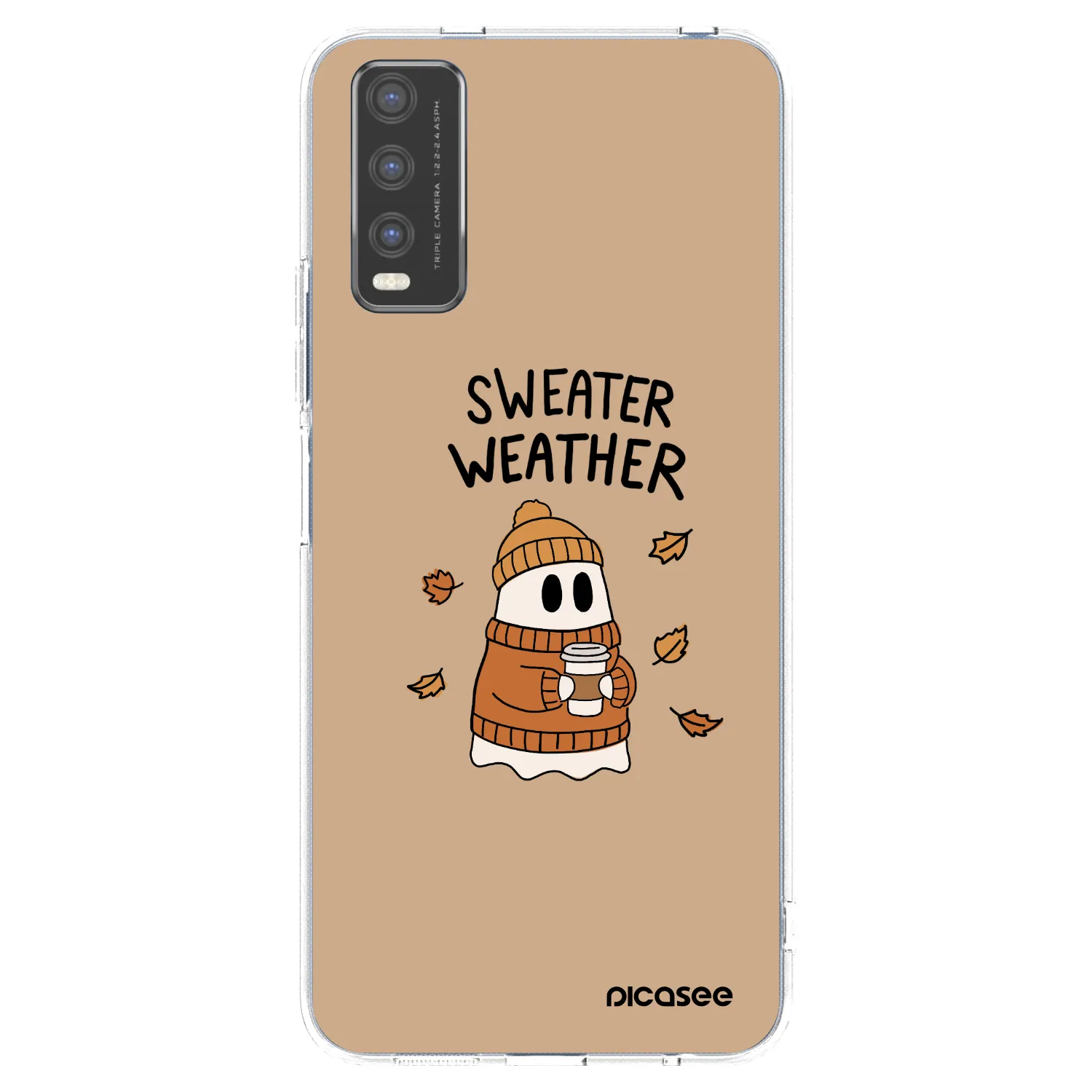 Picasee διαφανής θήκη σιλικόνης Vivo Y20s - Sweater ghost