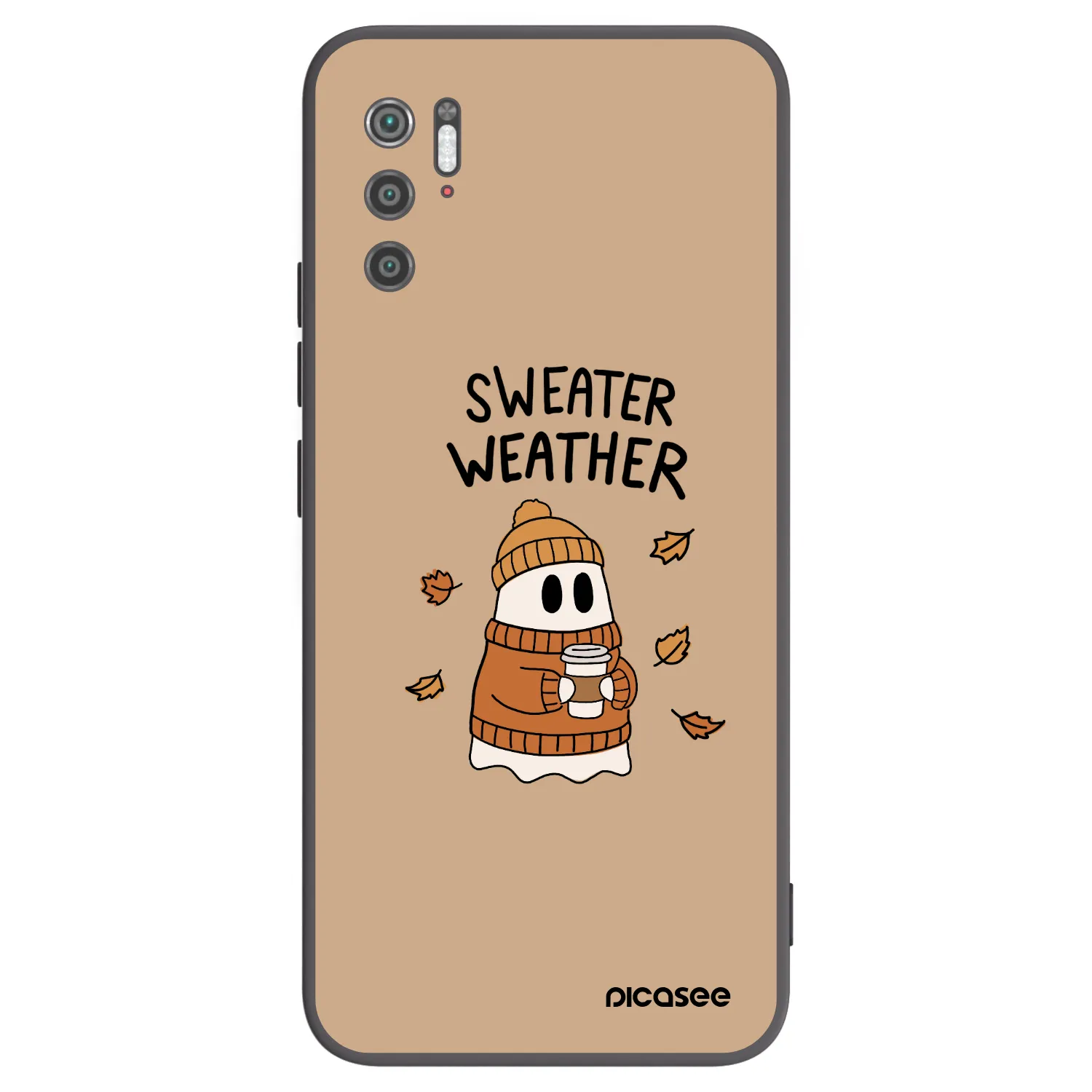 Picasee Μαύρη θήκη σιλικόνης για Xiaomi Poco M3 Pro 5G - Sweater ghost