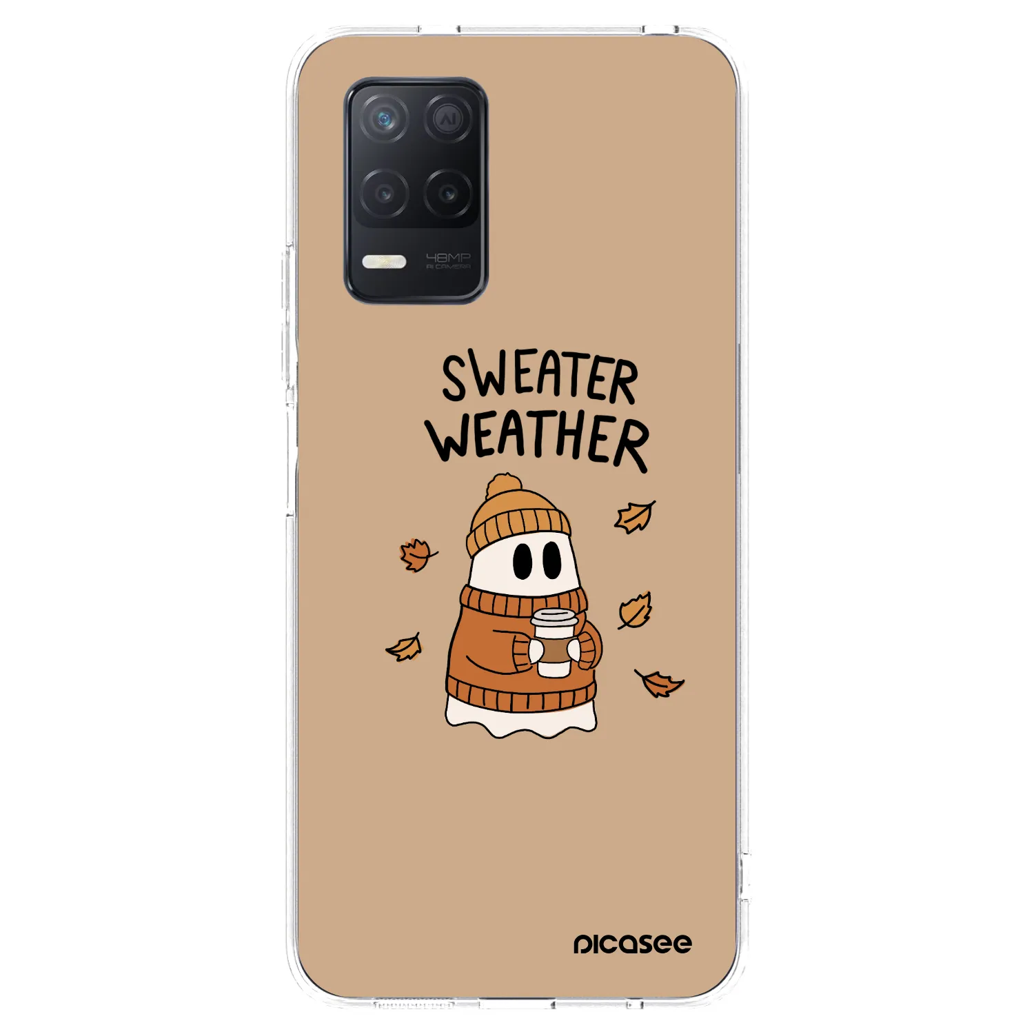 Picasee διαφανής θήκη σιλικόνης Realme 8 5G - Sweater ghost