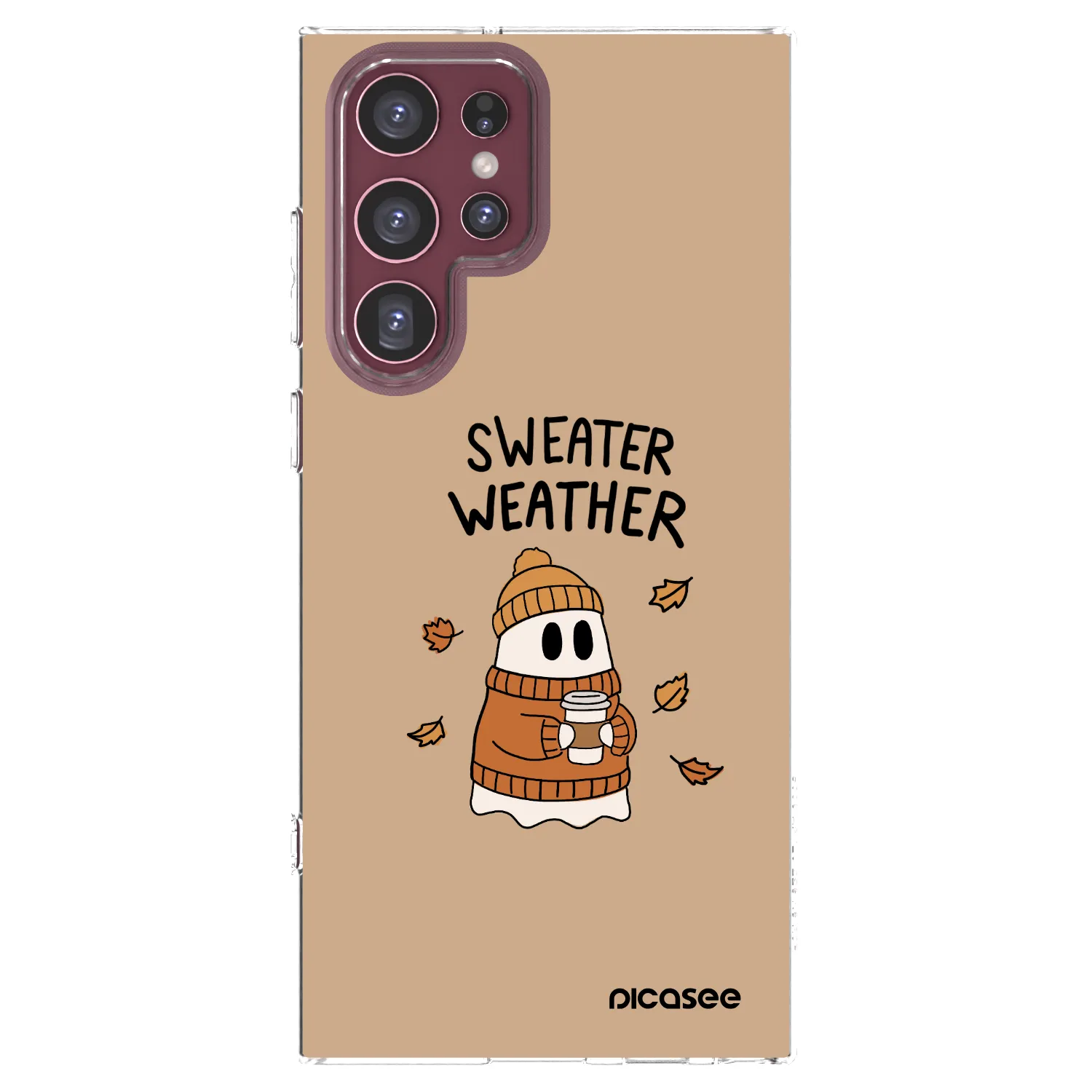 Picasee διαφανής θήκη σιλικόνης Samsung Galaxy S22 Ultra 5G - Sweater ghost