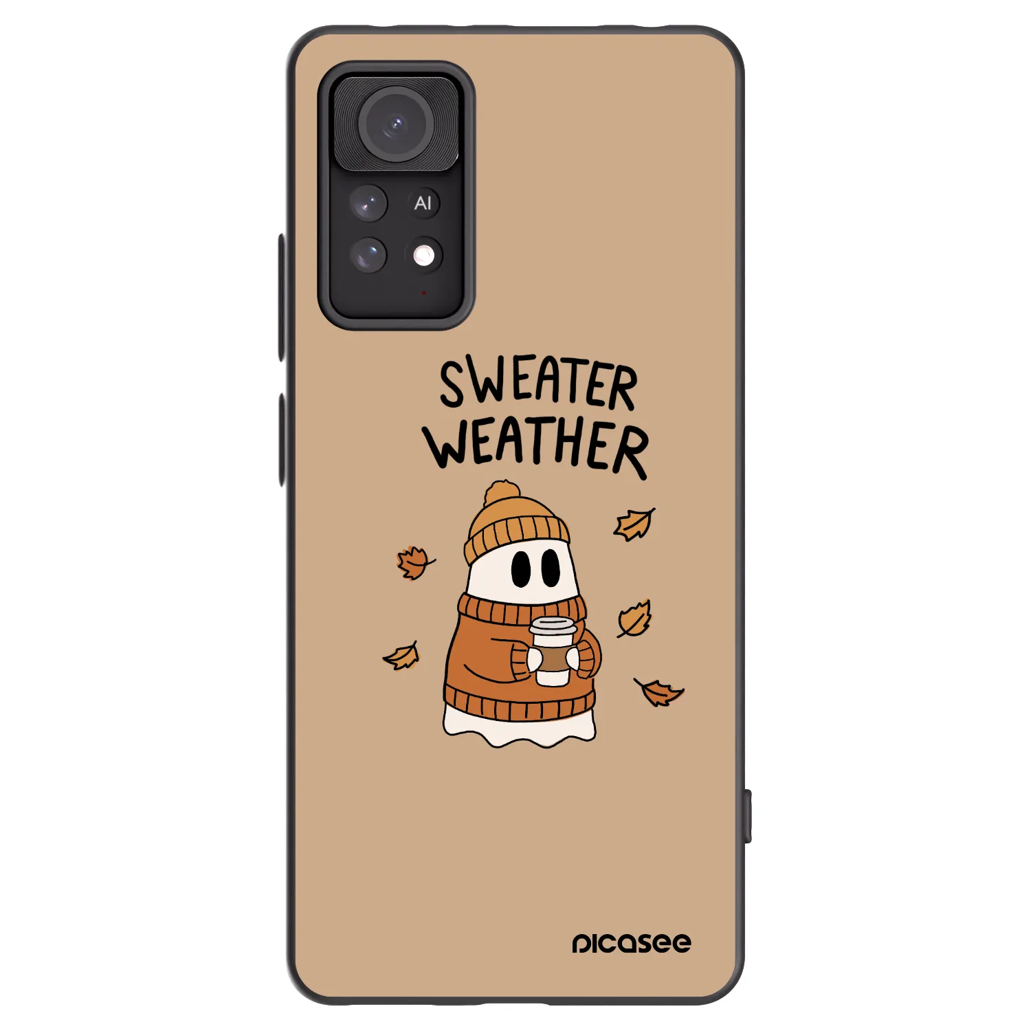 Picasee Μαύρη θήκη σιλικόνης για Xiaomi Redmi Note 11 Pro 5G - Sweater ghost