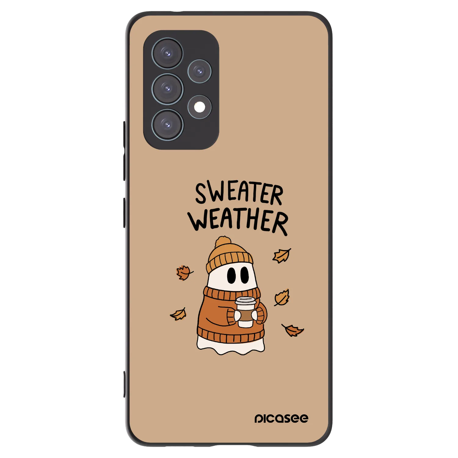 Picasee Μαύρη θήκη σιλικόνης για Samsung Galaxy A53 5G A536 - Sweater ghost