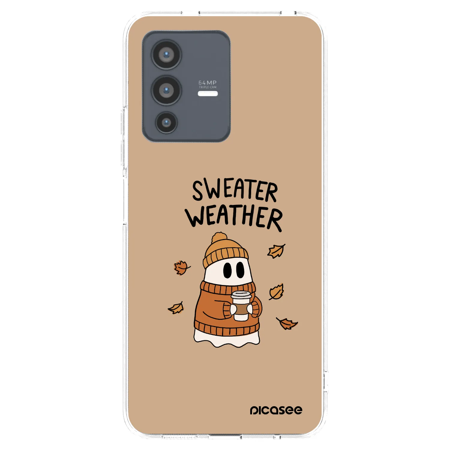 Picasee διαφανής θήκη σιλικόνης Vivo V23 5G - Sweater ghost