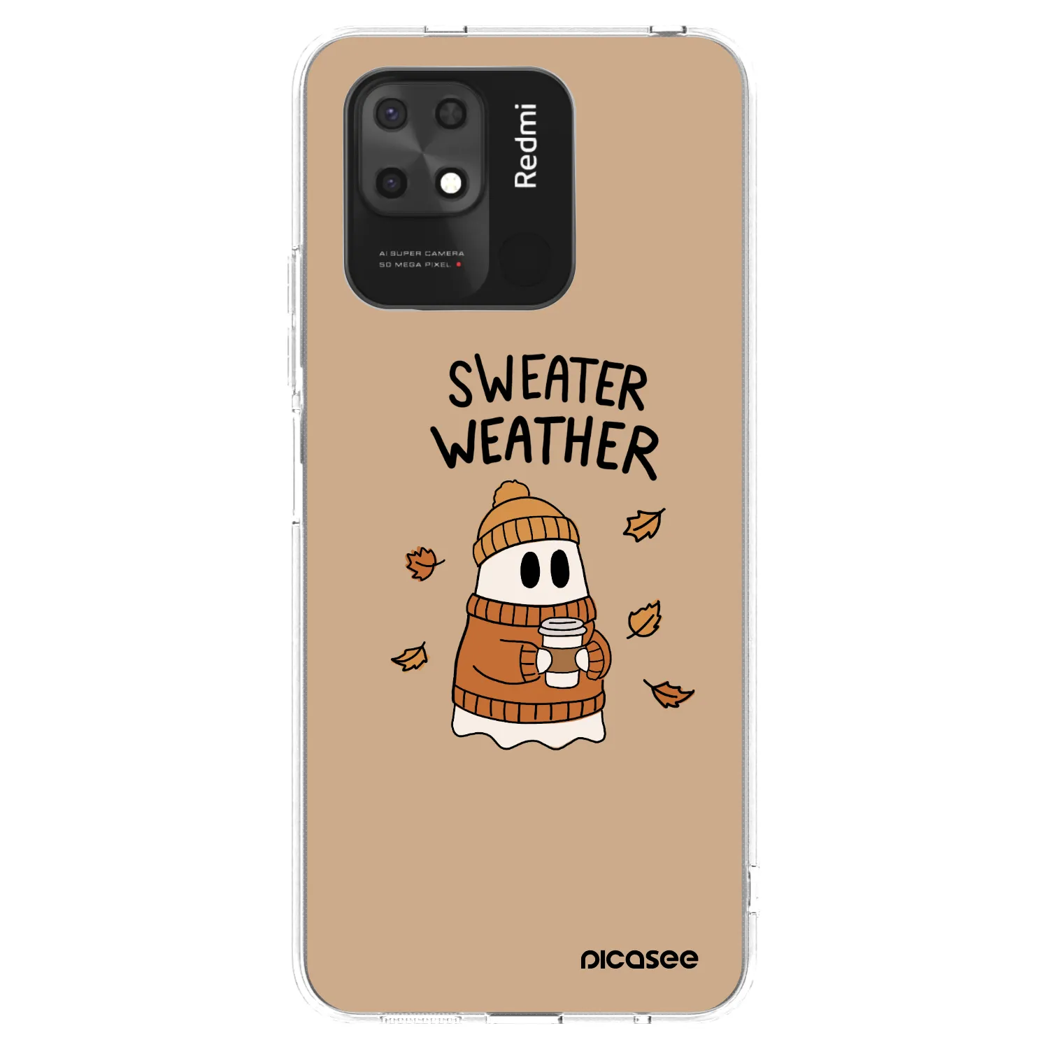 Picasee διαφανής θήκη σιλικόνης Xiaomi Redmi 10C - Sweater ghost