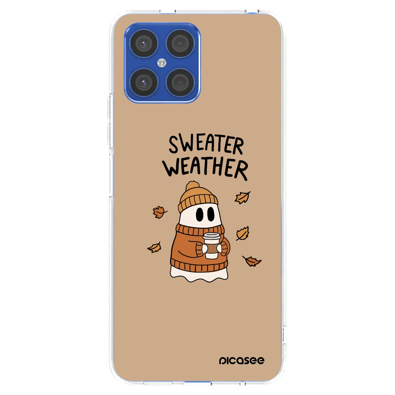 Picasee διαφανής θήκη σιλικόνης Honor X8 4G - Sweater ghost