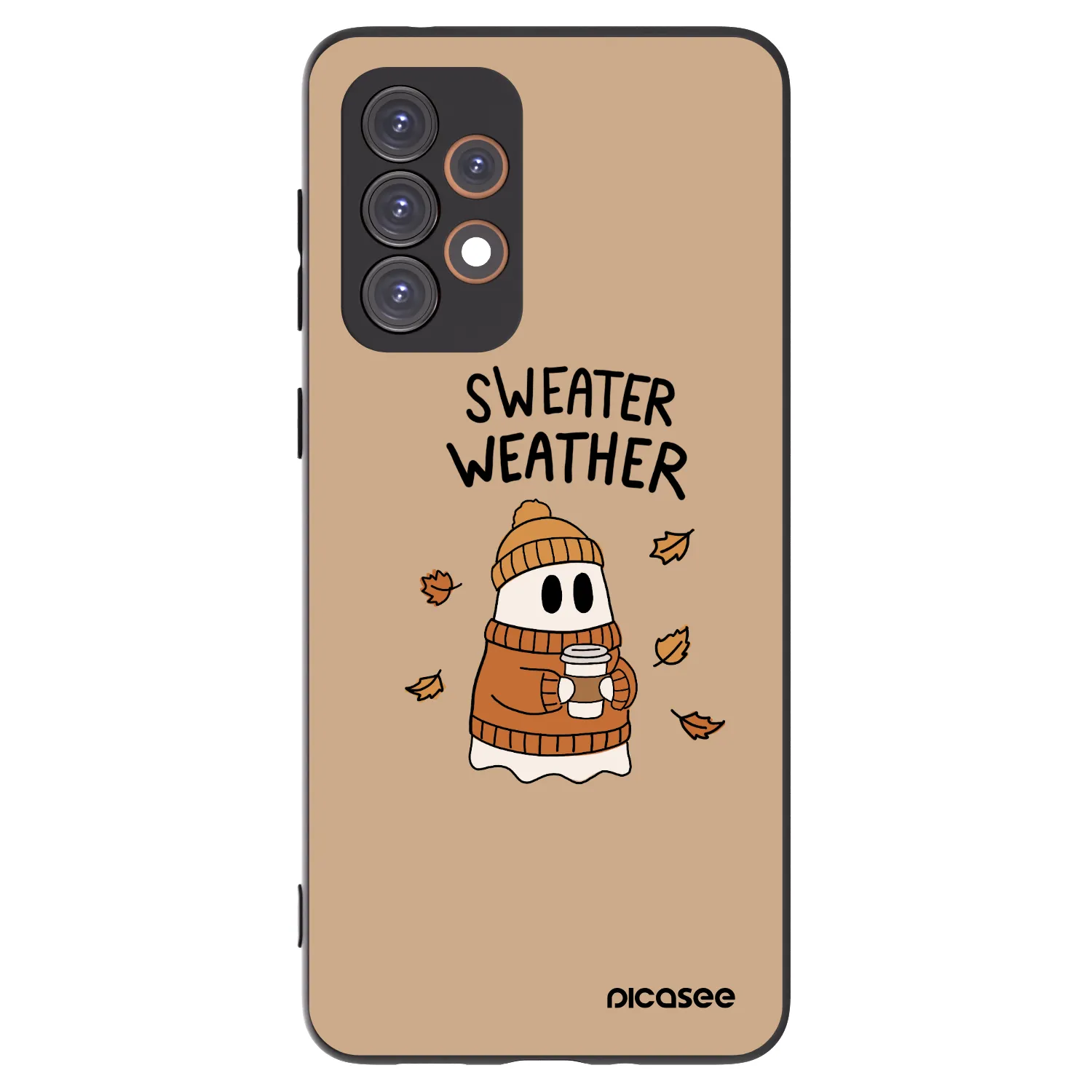 Picasee Μαύρη θήκη σιλικόνης για Samsung Galaxy A33 5G A336 - Sweater ghost