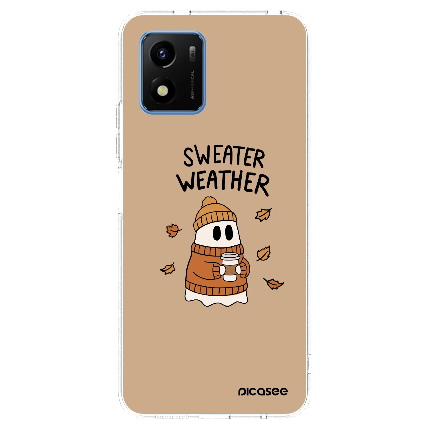 Picasee διαφανής θήκη σιλικόνης Vivo Y01 - Sweater ghost