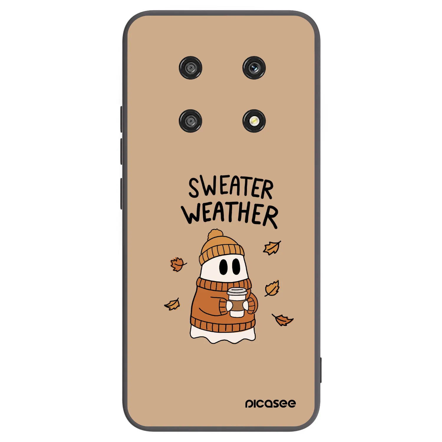 Picasee Μαύρη θήκη σιλικόνης για Honor Magic4 Lite 5G - Sweater ghost