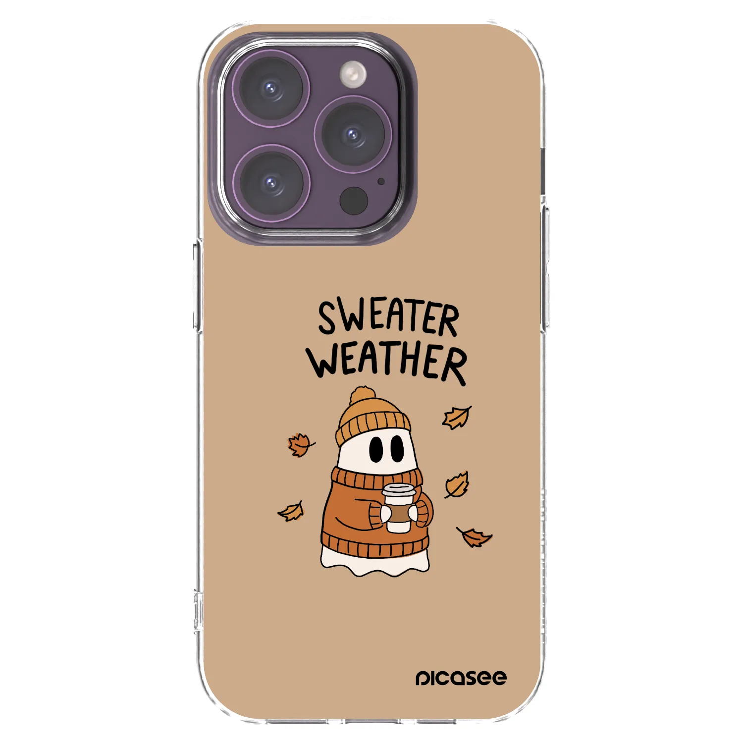 Picasee διαφανής θήκη σιλικόνης Apple iPhone 14 Pro - Sweater ghost
