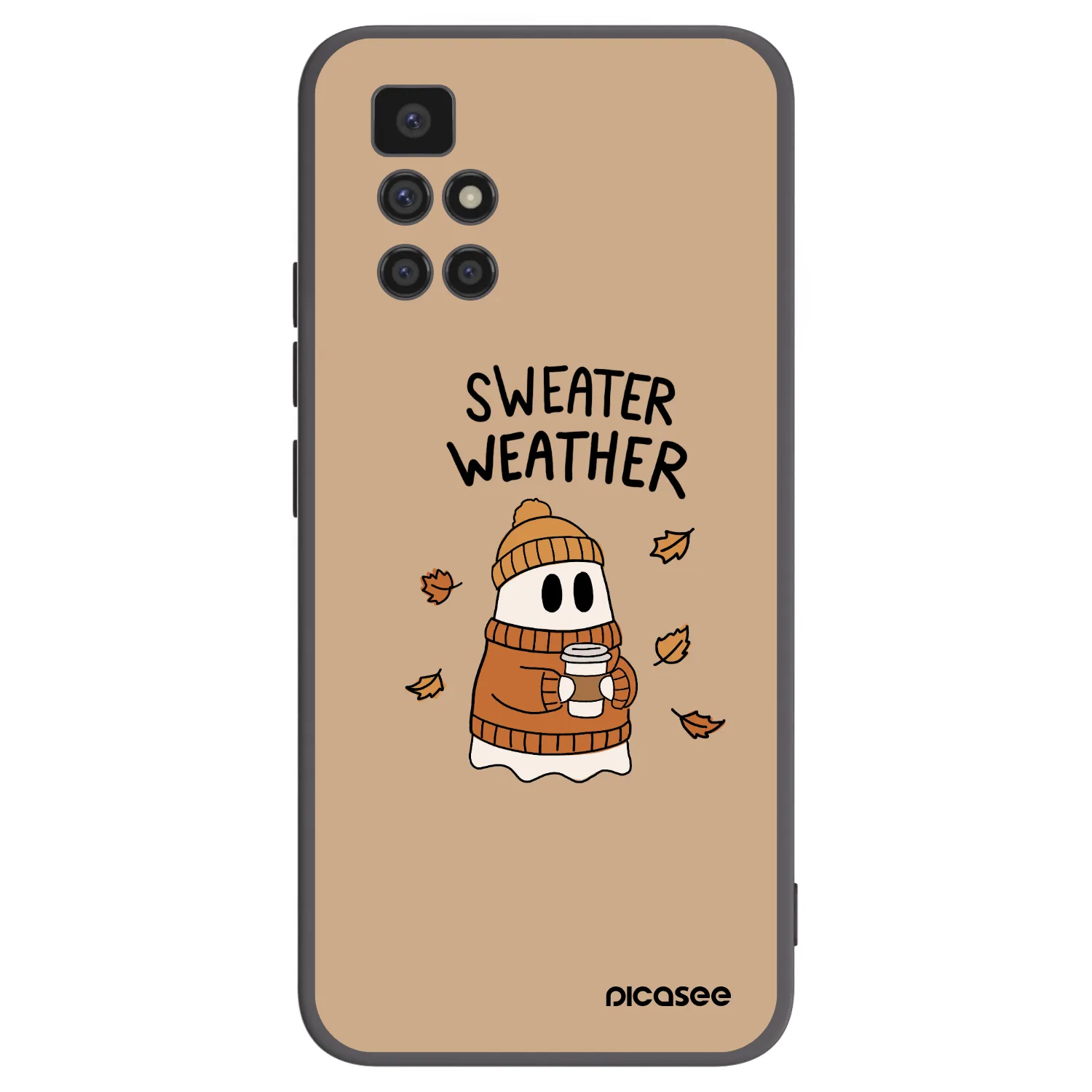 Picasee Μαύρη θήκη σιλικόνης για Xiaomi Redmi 10 (2022) - Sweater ghost