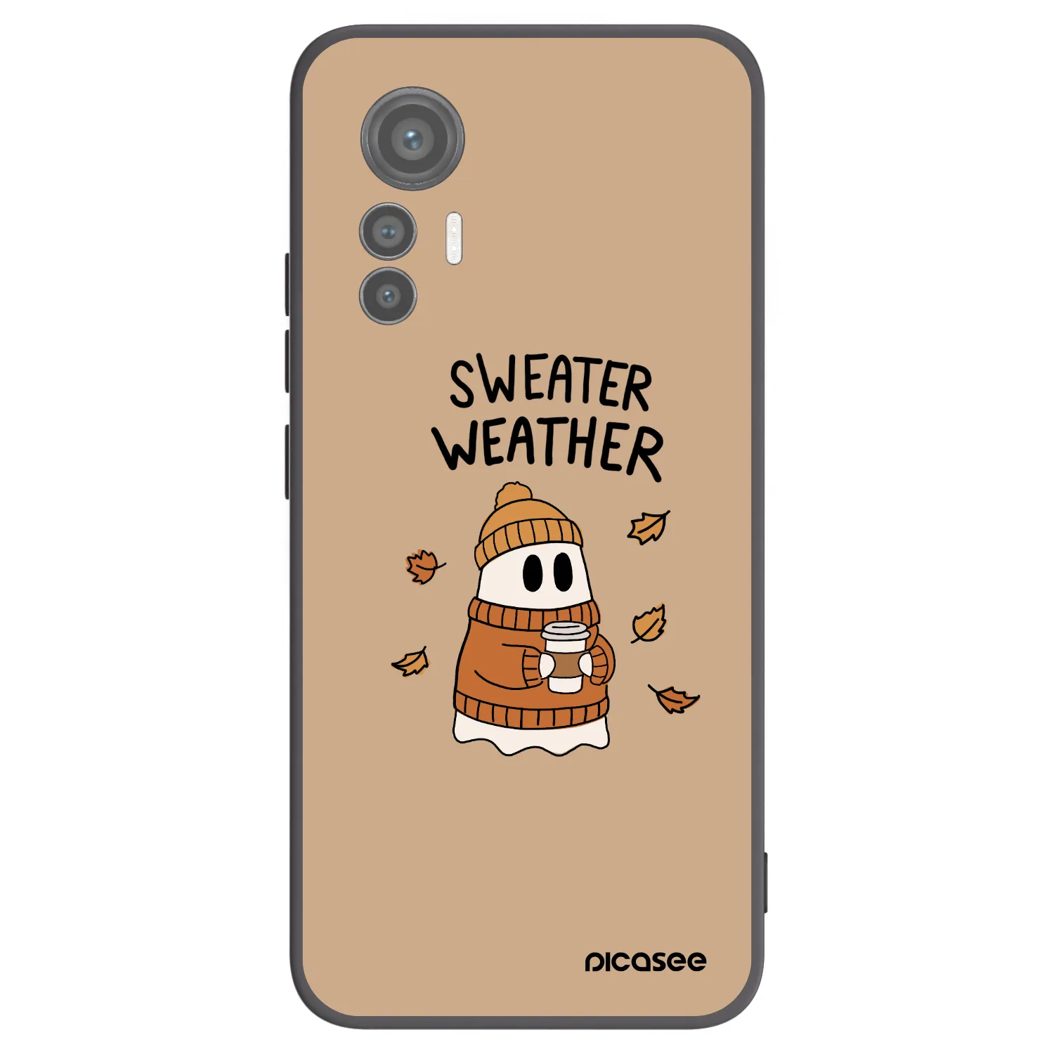 Picasee Μαύρη θήκη σιλικόνης για Xiaomi 12 Lite - Sweater ghost