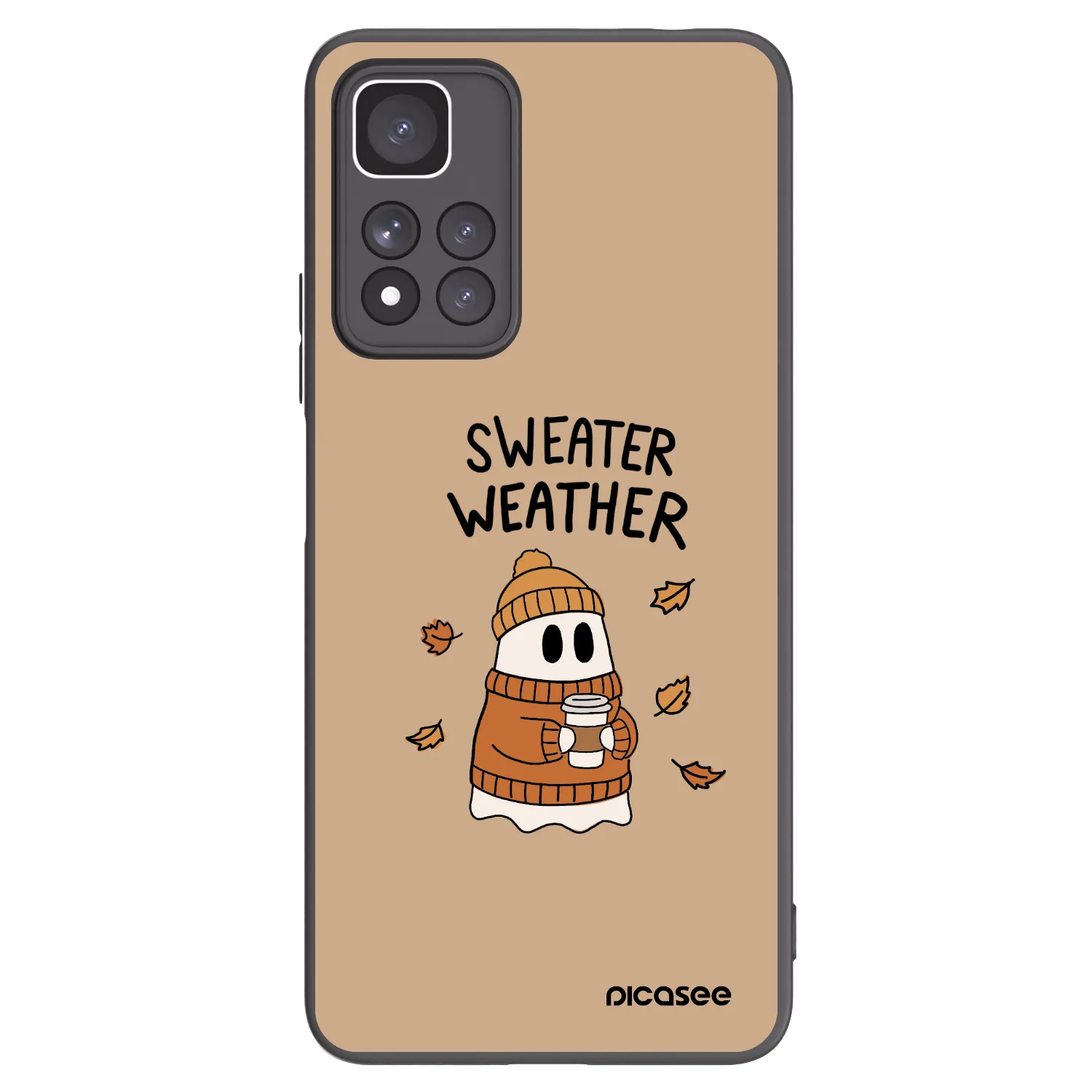 Picasee Μαύρη θήκη σιλικόνης για Xiaomi Redmi Note 11 Pro+ 5G - Sweater ghost