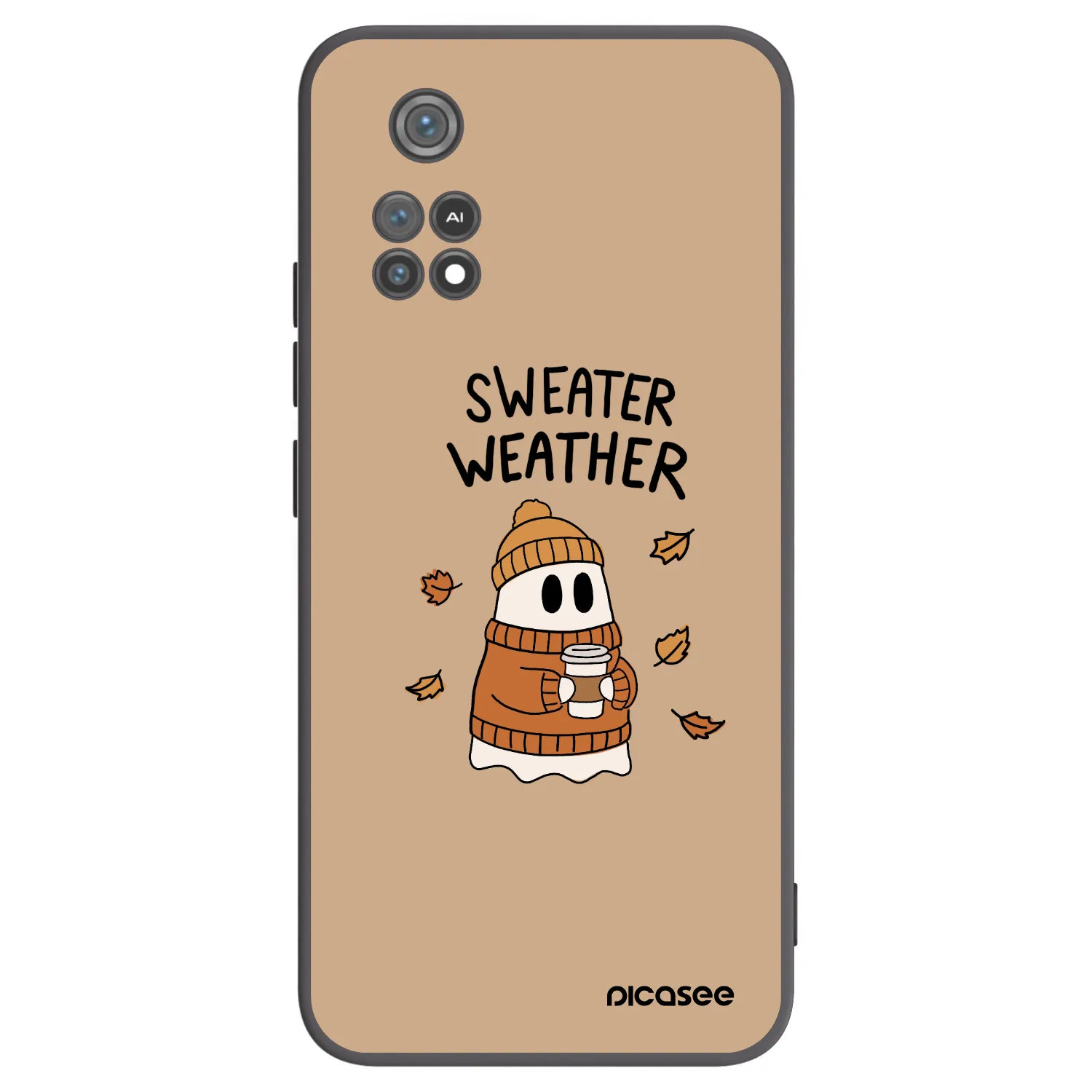 Picasee Μαύρη θήκη σιλικόνης για Xiaomi Poco M4 Pro - Sweater ghost