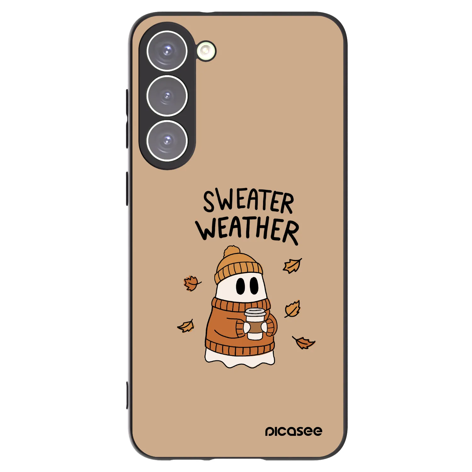 Picasee Μαύρη θήκη σιλικόνης για Samsung Galaxy S23+ 5G - Sweater ghost