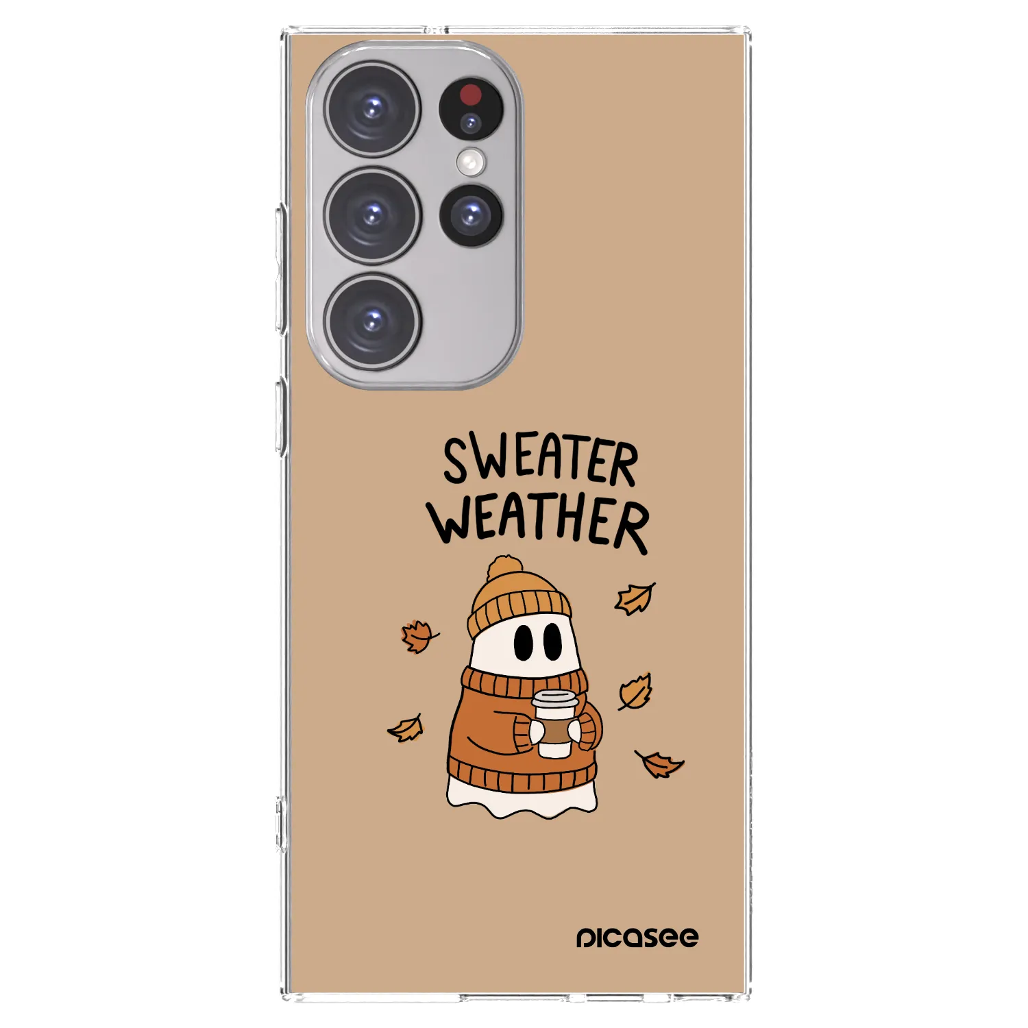 Picasee διαφανής θήκη σιλικόνης Samsung Galaxy S23 Ultra 5G - Sweater ghost