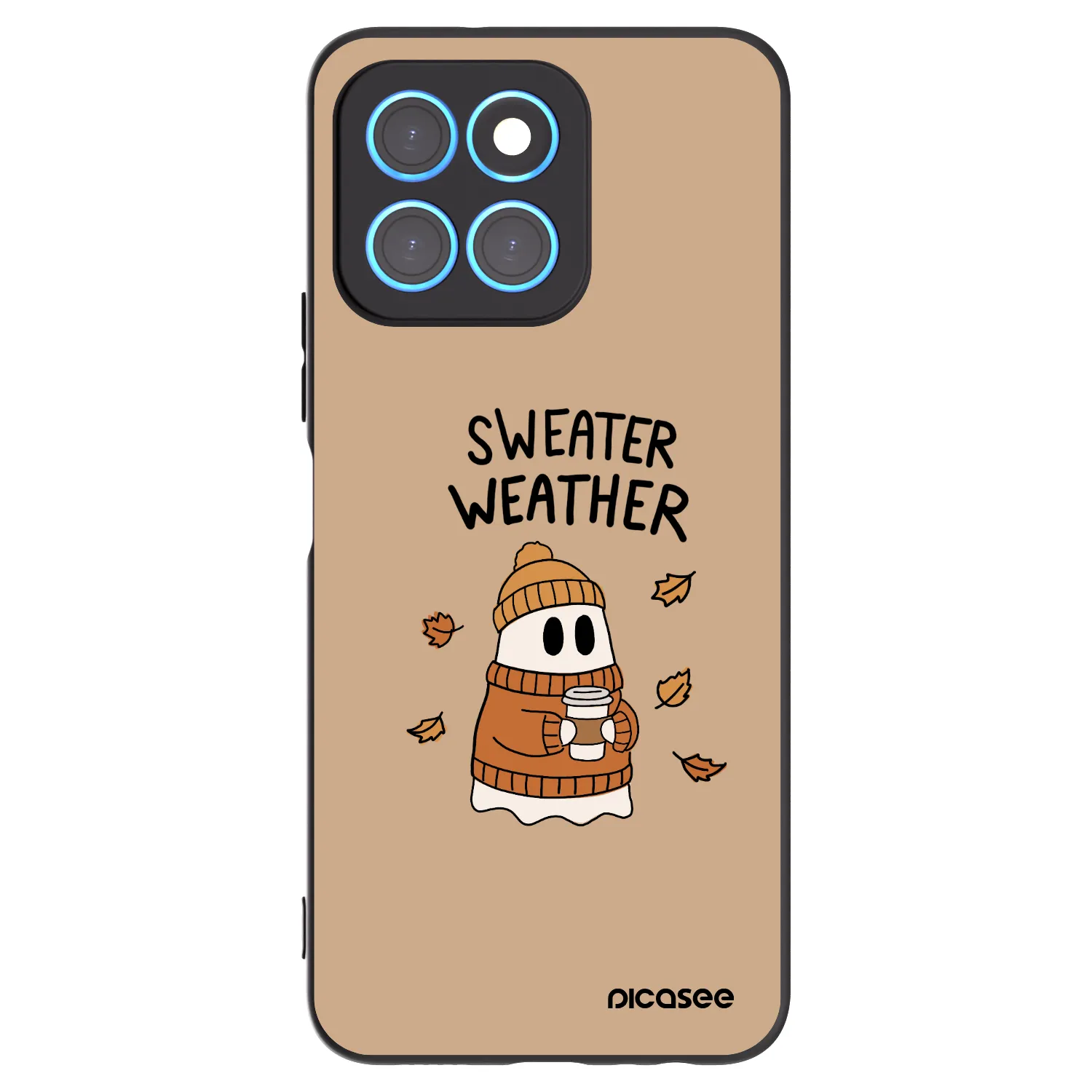 Picasee Μαύρη θήκη σιλικόνης για Honor X6 - Sweater ghost