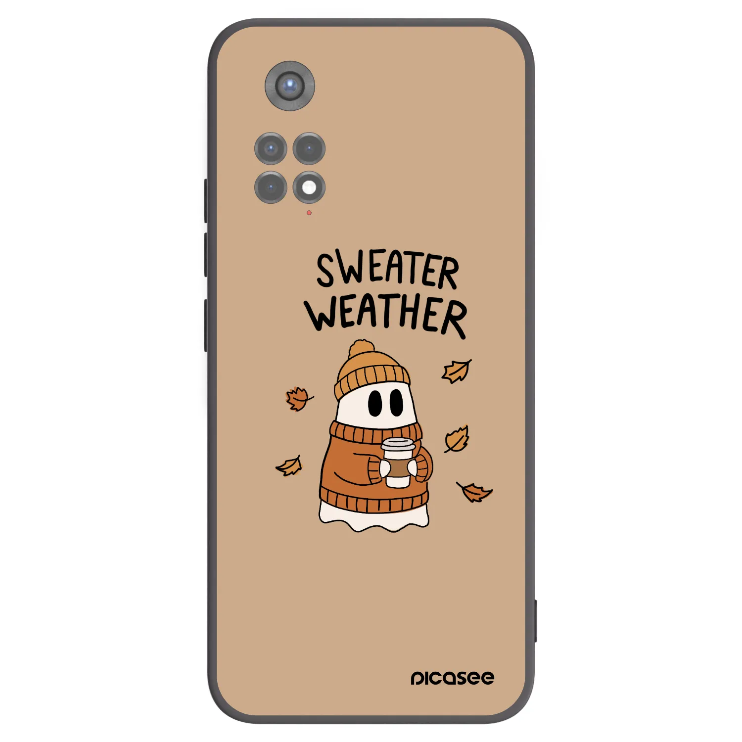 Picasee Μαύρη θήκη σιλικόνης για Xiaomi Redmi Note 11S 5G - Sweater ghost