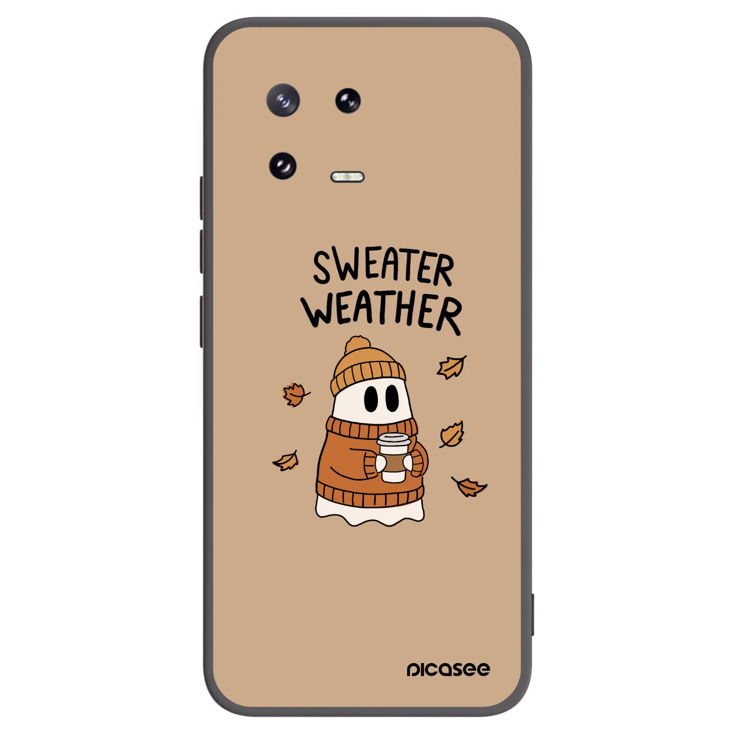 Picasee Μαύρη θήκη σιλικόνης για Xiaomi 13 Pro - Sweater ghost