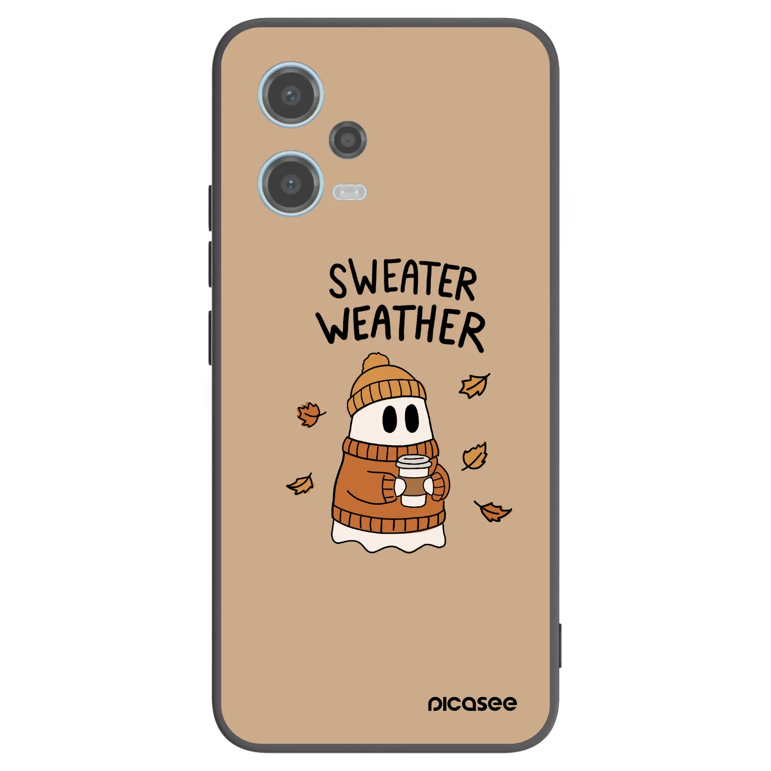 Picasee Μαύρη θήκη σιλικόνης για Xiaomi Redmi Note 12 5G - Sweater ghost