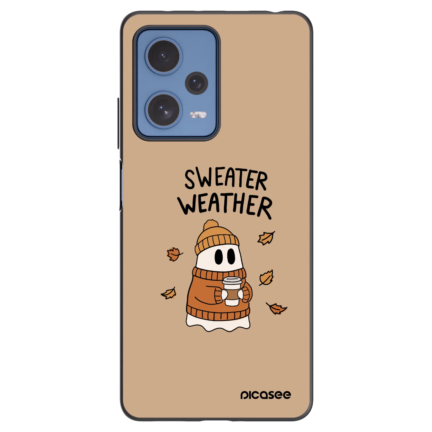 Picasee Μαύρη θήκη σιλικόνης για Xiaomi Redmi Note 12 Pro 5G - Sweater ghost