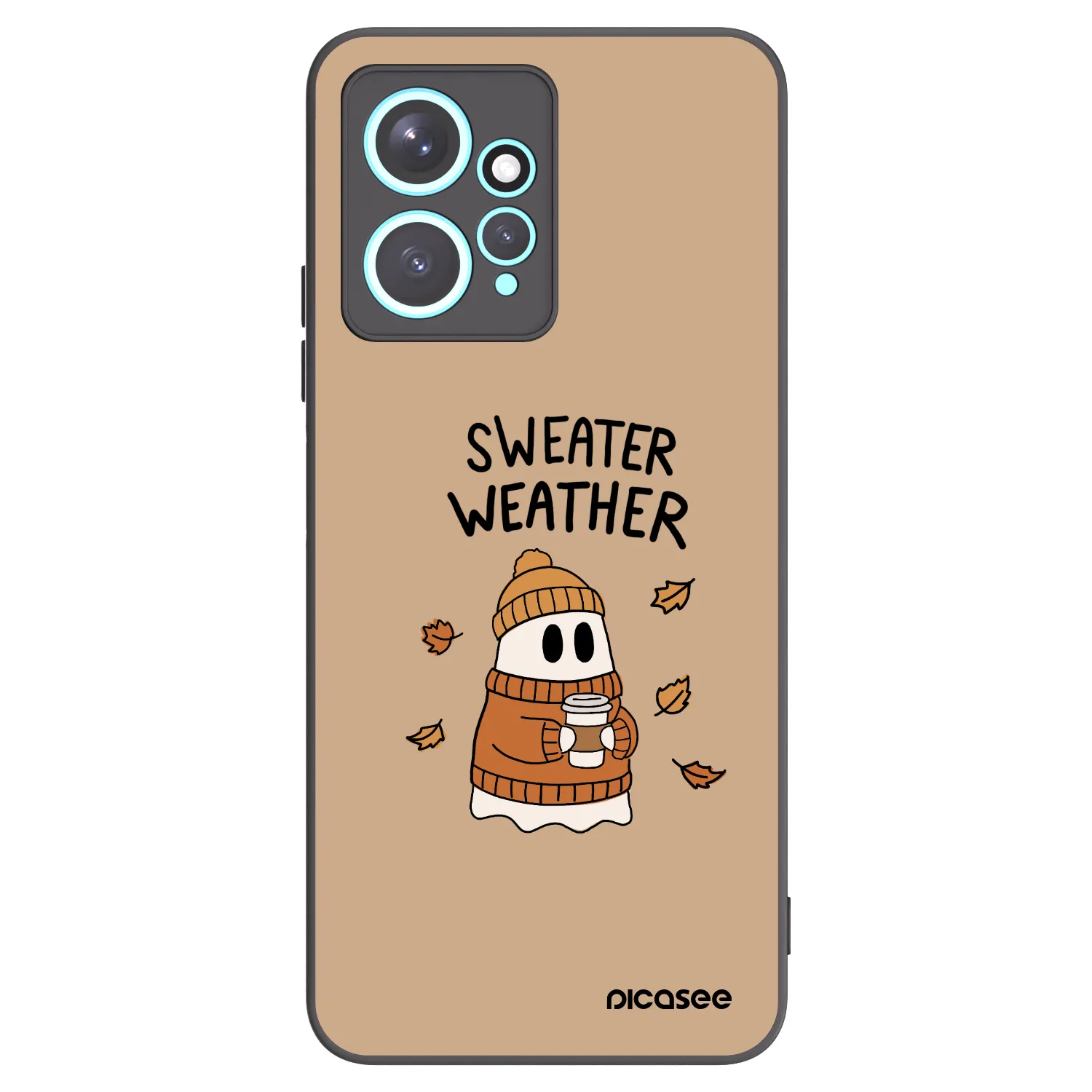 Picasee Μαύρη θήκη σιλικόνης για Xiaomi Redmi Note 12 4G - Sweater ghost