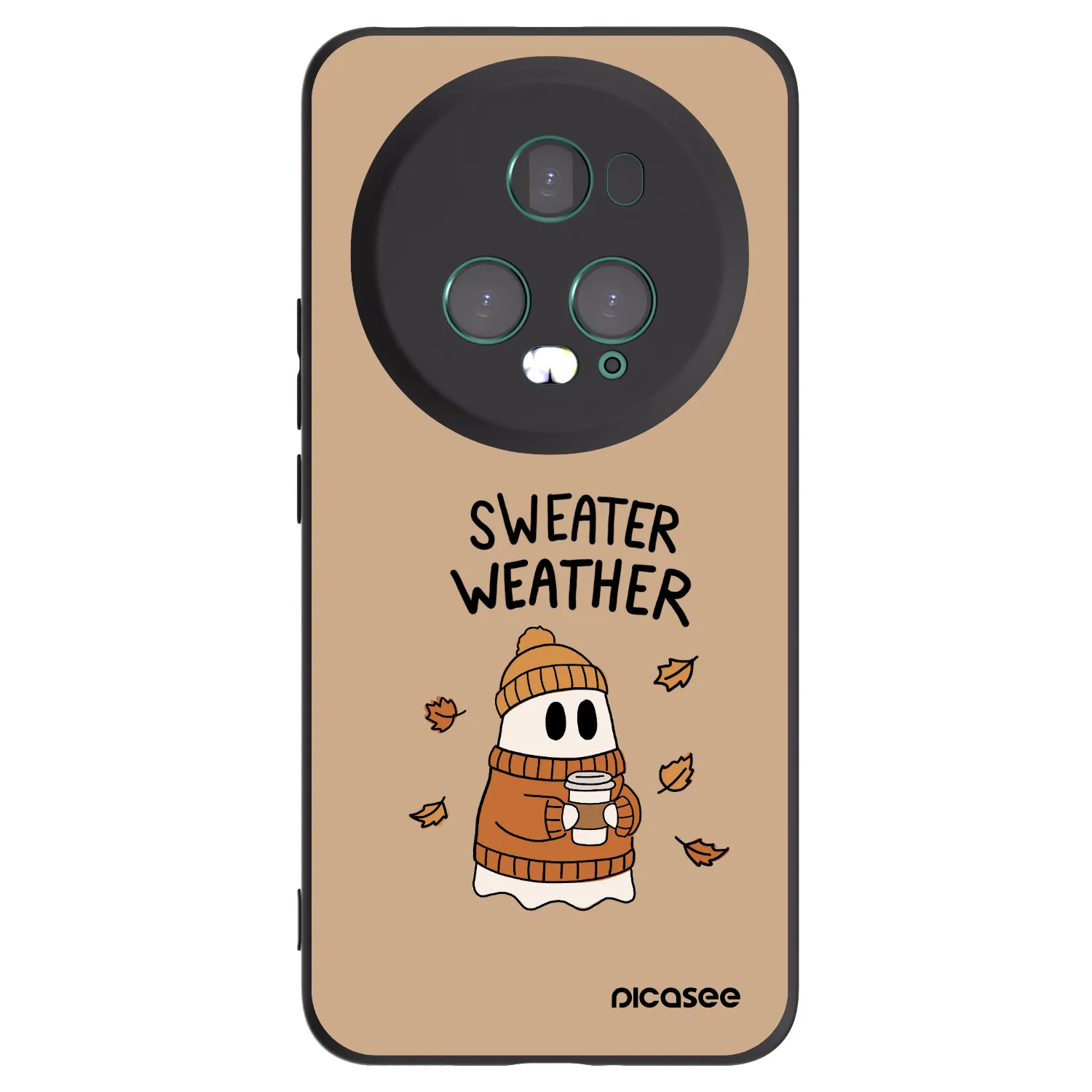 Picasee Μαύρη θήκη σιλικόνης για Honor Magic5 Pro - Sweater ghost