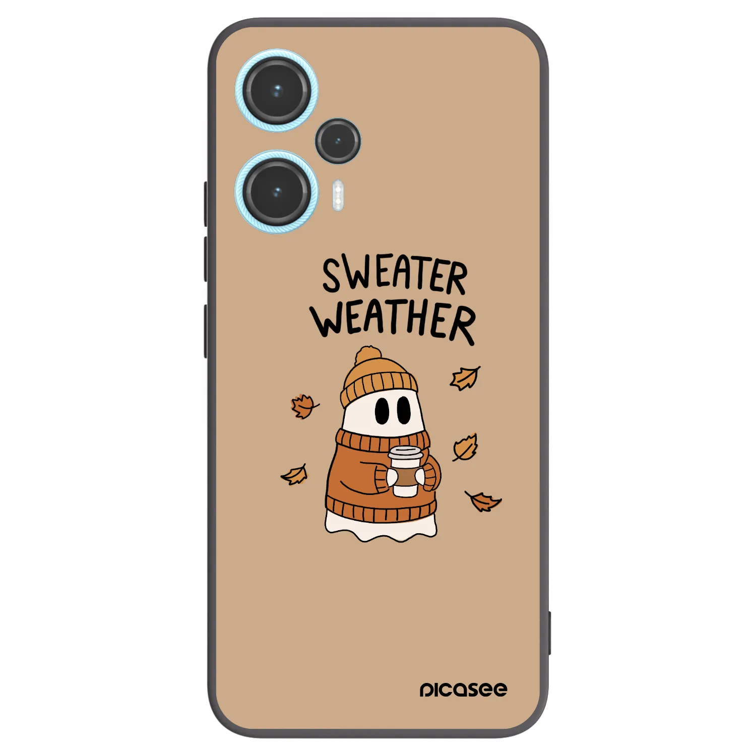 Picasee Μαύρη θήκη σιλικόνης για Xiaomi Poco F5 - Sweater ghost