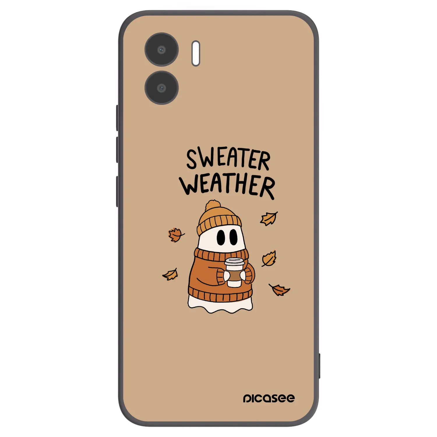 Picasee Μαύρη θήκη σιλικόνης για Xiaomi Redmi A2 - Sweater ghost